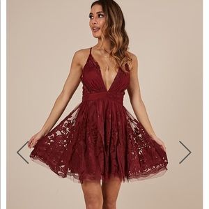 Dark red dress worn once!
